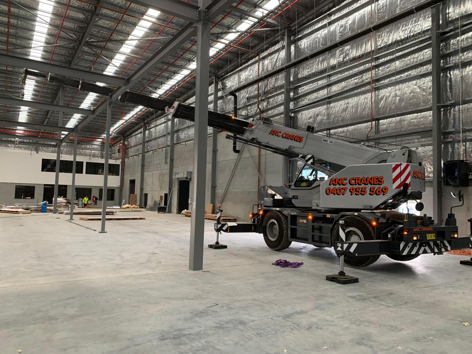 ANC Cranes internal warehouse crane project